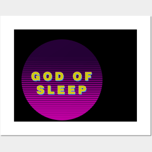 God of Sleep Typography T shirt quotes Posters and Art